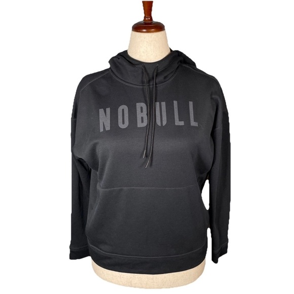NOBULL Graphic Logo Hoodie sweatshirt Black Size Small - Picture 1 of 5